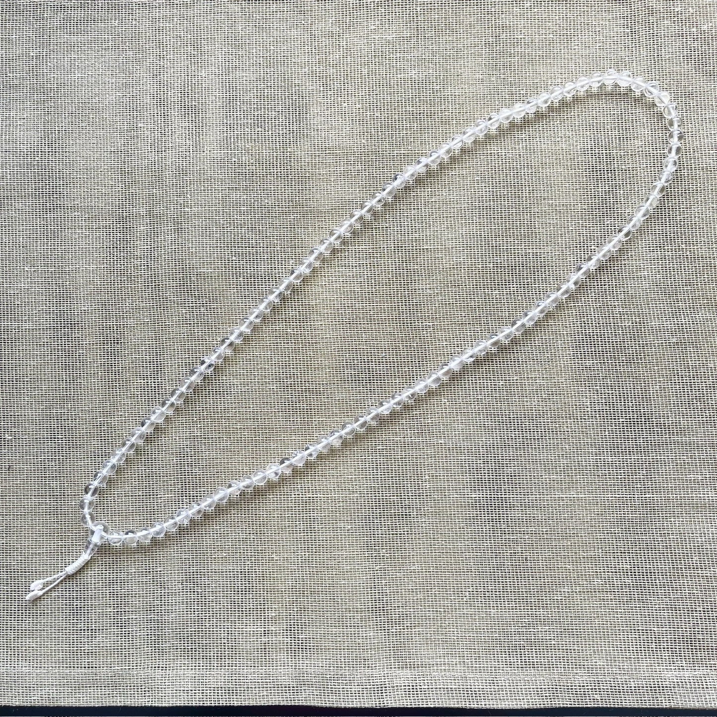 Japa Mala Auténtico de Cuarzo Blanco Liso 8mm