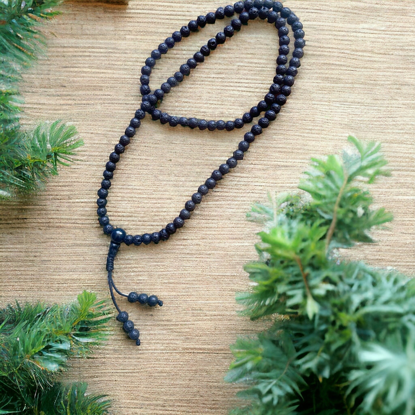 Japa Mala Auténtico de Piedra de Lava de 6mm