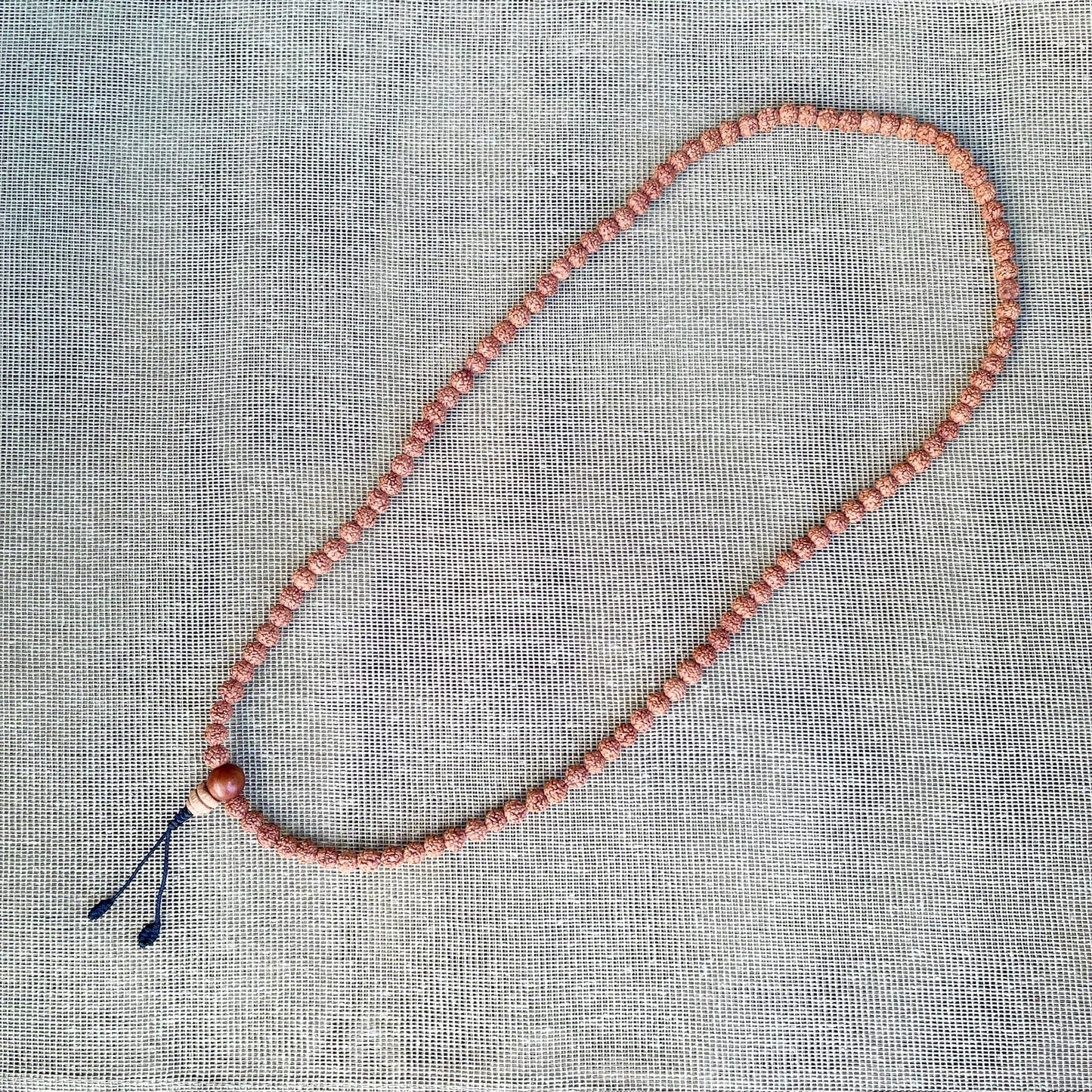 Japa Mala Auténtico de Rudraksha Natural de 7 a 8mm