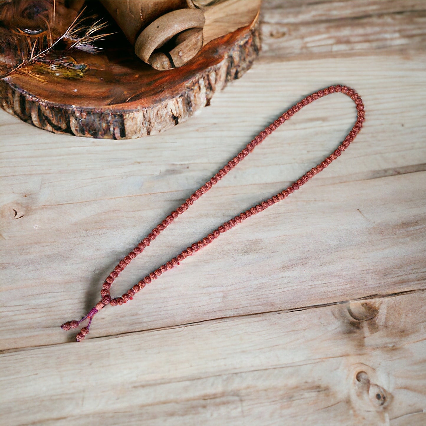 Japa Mala Auténtico de Rudraksha de 8mm