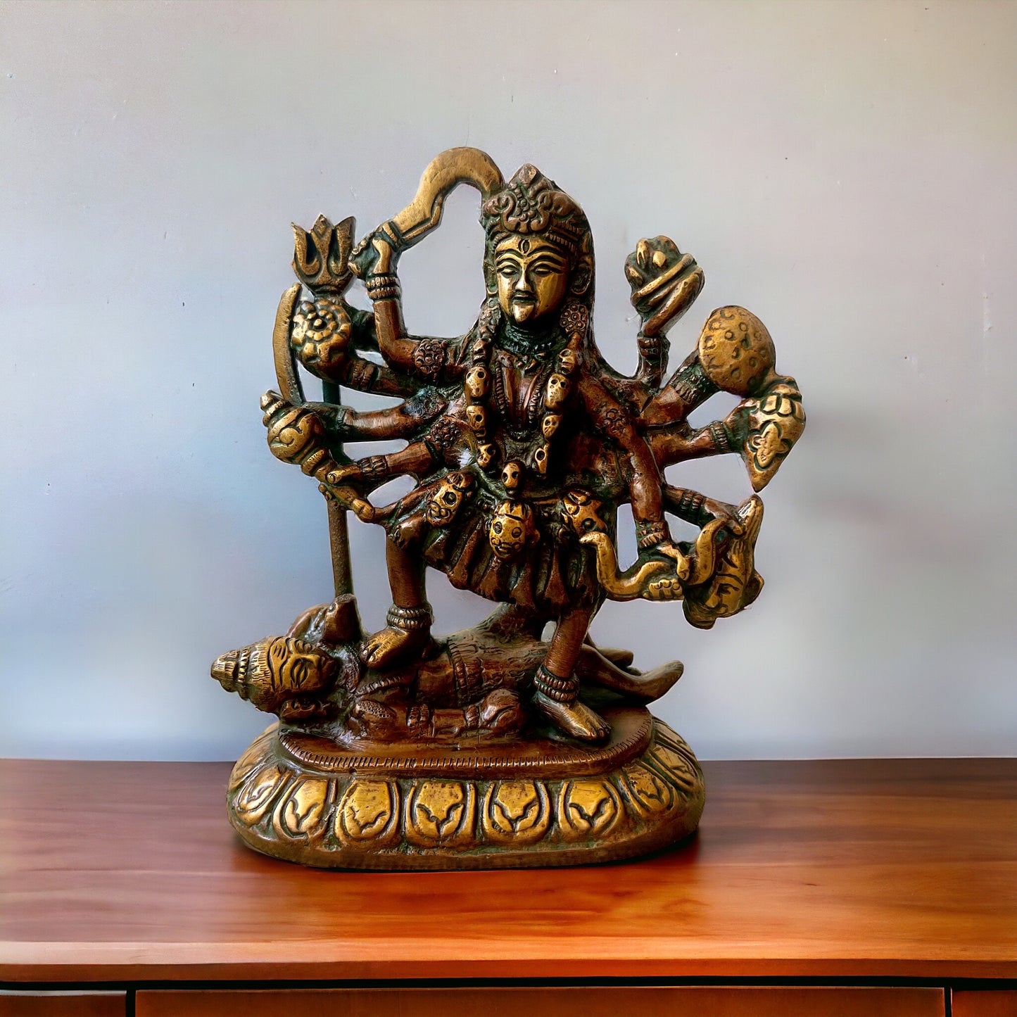 Estatua de Diosa Kali, Bronce, Hecho en India *Precio Especial