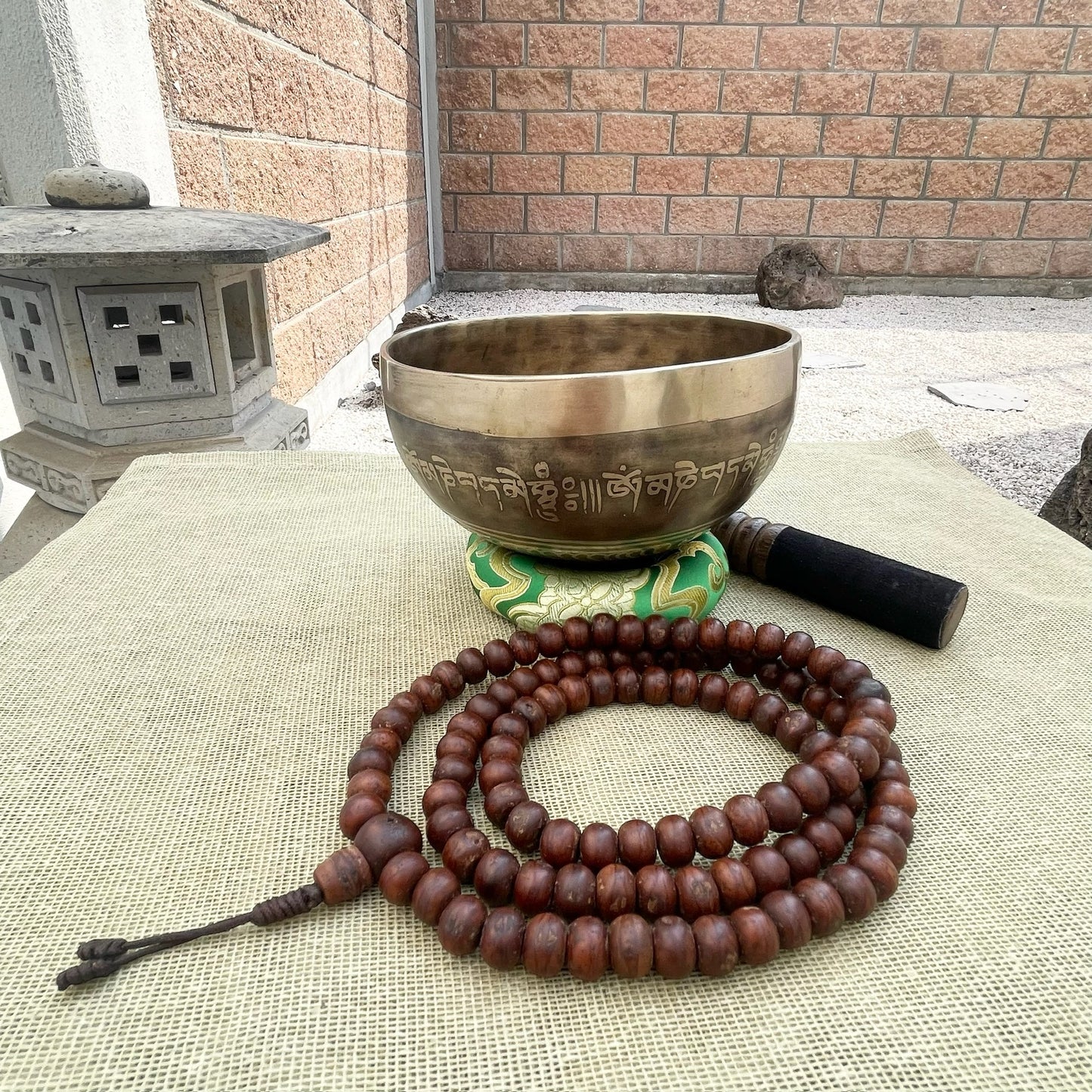 Japa Mala Auténtico de Semilla Sagrada de Bodhi con Ojo de 12mm