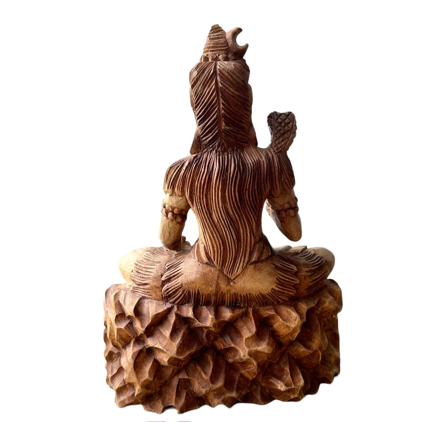 Estatua de Shiva G, Dios del Universo, Madera Teka, Tallado a Mano, Hecho en India