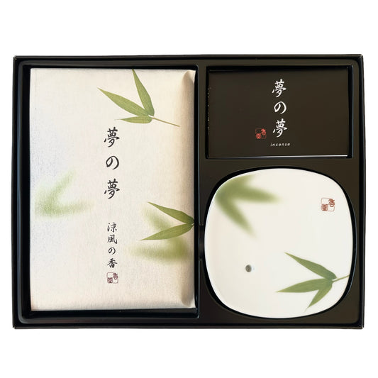 Incienso Japonés Yume-No-Yume Set de Regalo de Hoja de Bambú