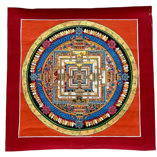 Thangka Budista, Pintura Tibetana, Pintada a Mano en Nepal, Kalachakra