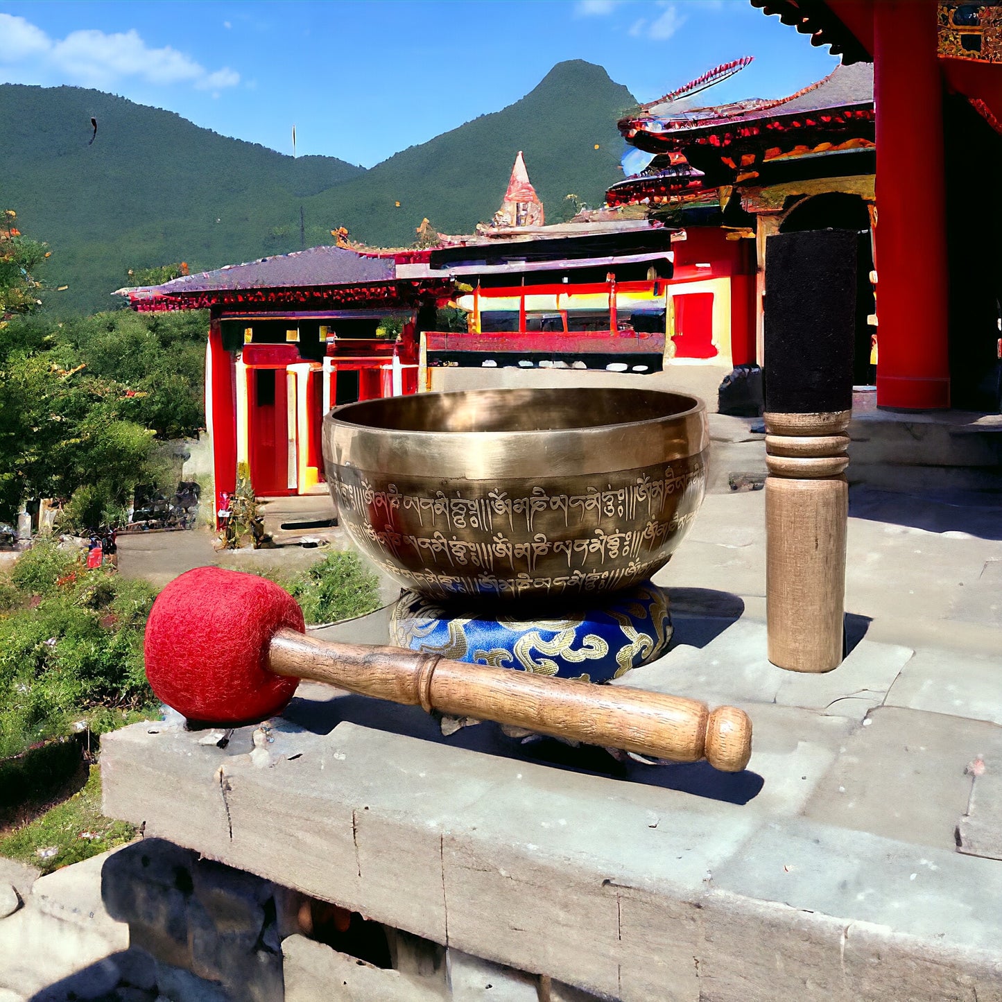 Cuenco Auténtico Tibetano de Nepal: Tara Blanca