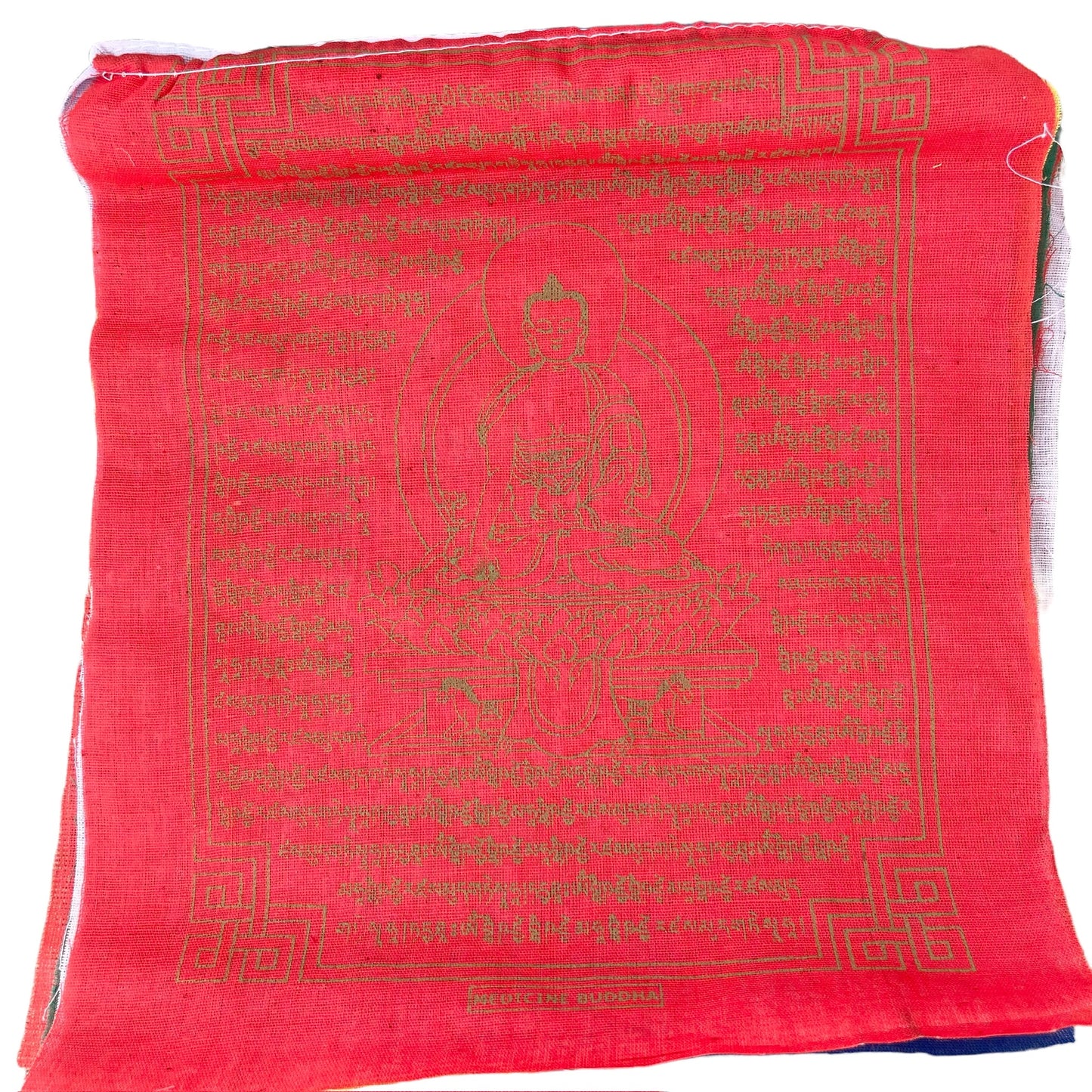 Bandera de Oración Tibetana, 20cm x 24cm, Buda de Medicina