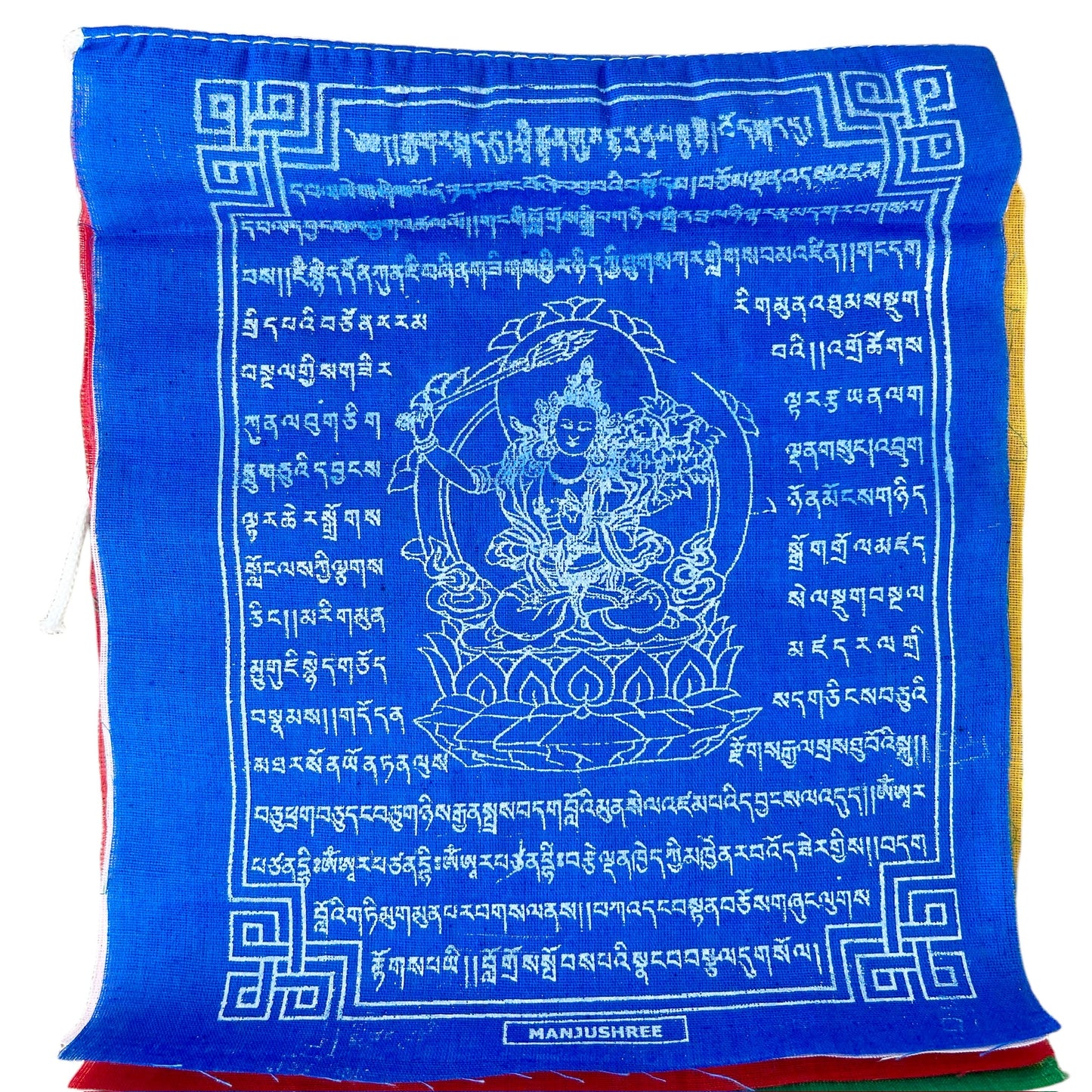 Bandera de Oración Tibetana, 20cm x 24cm, Manjushree