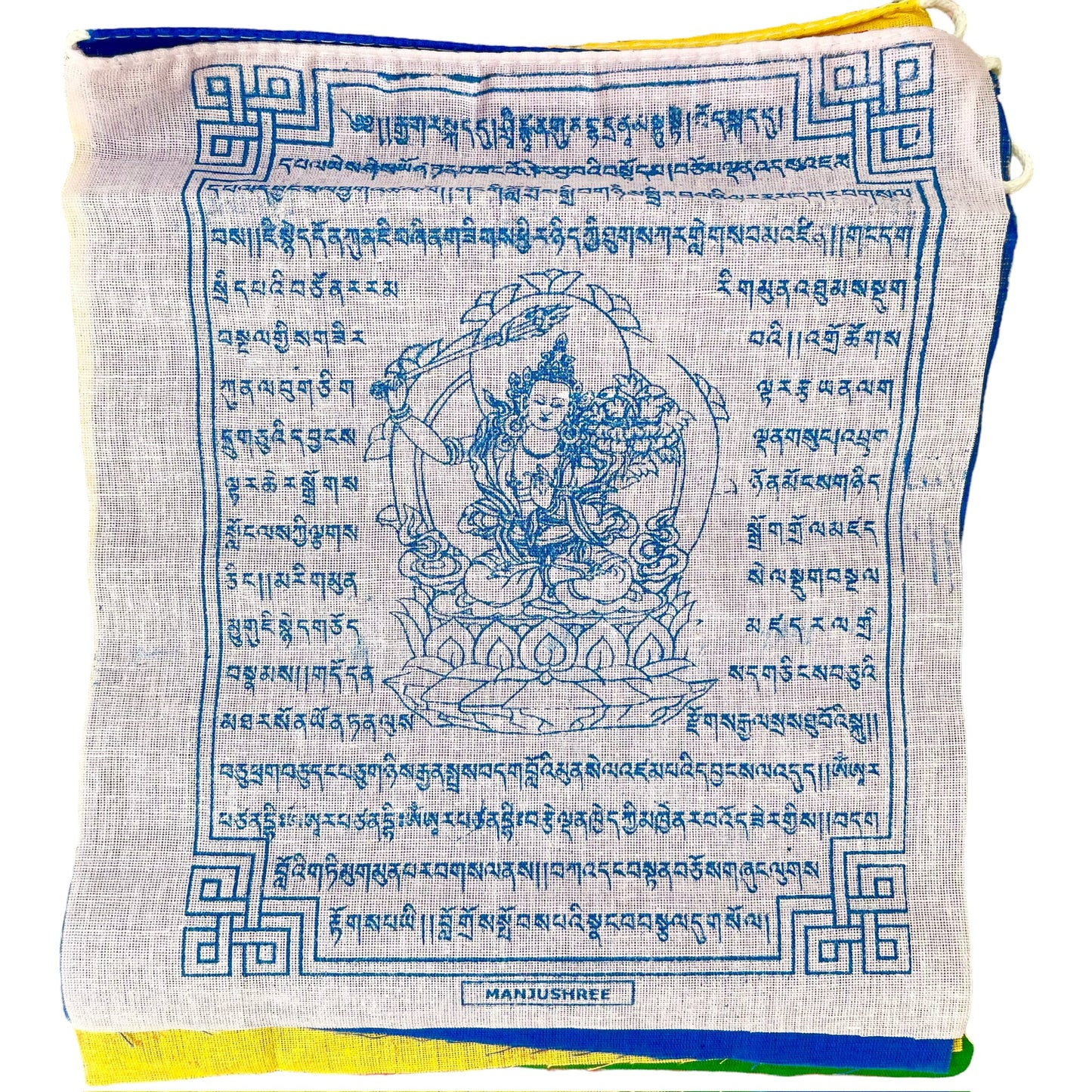 Bandera de Oración Tibetana, 20cm x 24cm, Manjushree