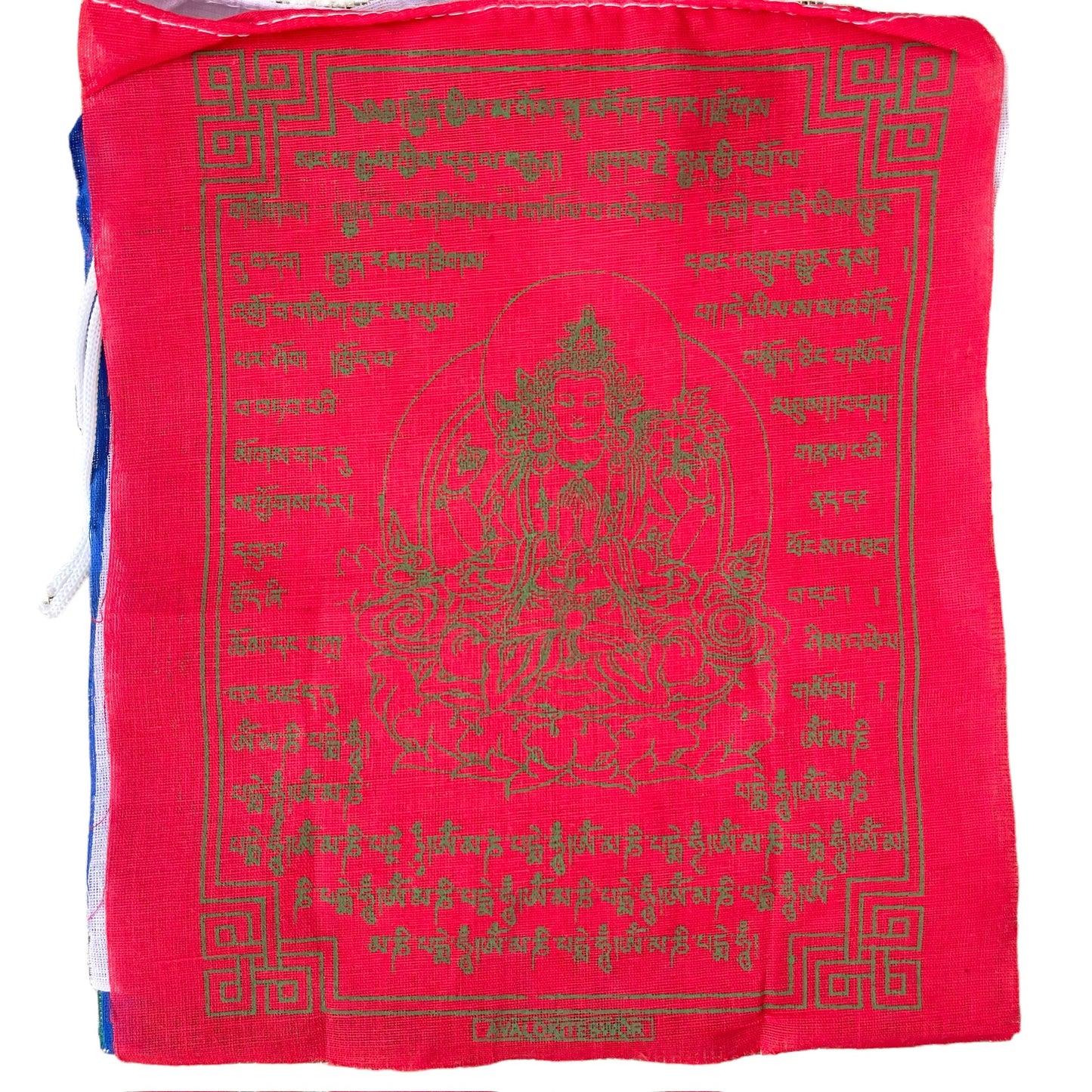 Bandera de Oración Tibetana, 20cm x 24cm, Avalokiteshivara