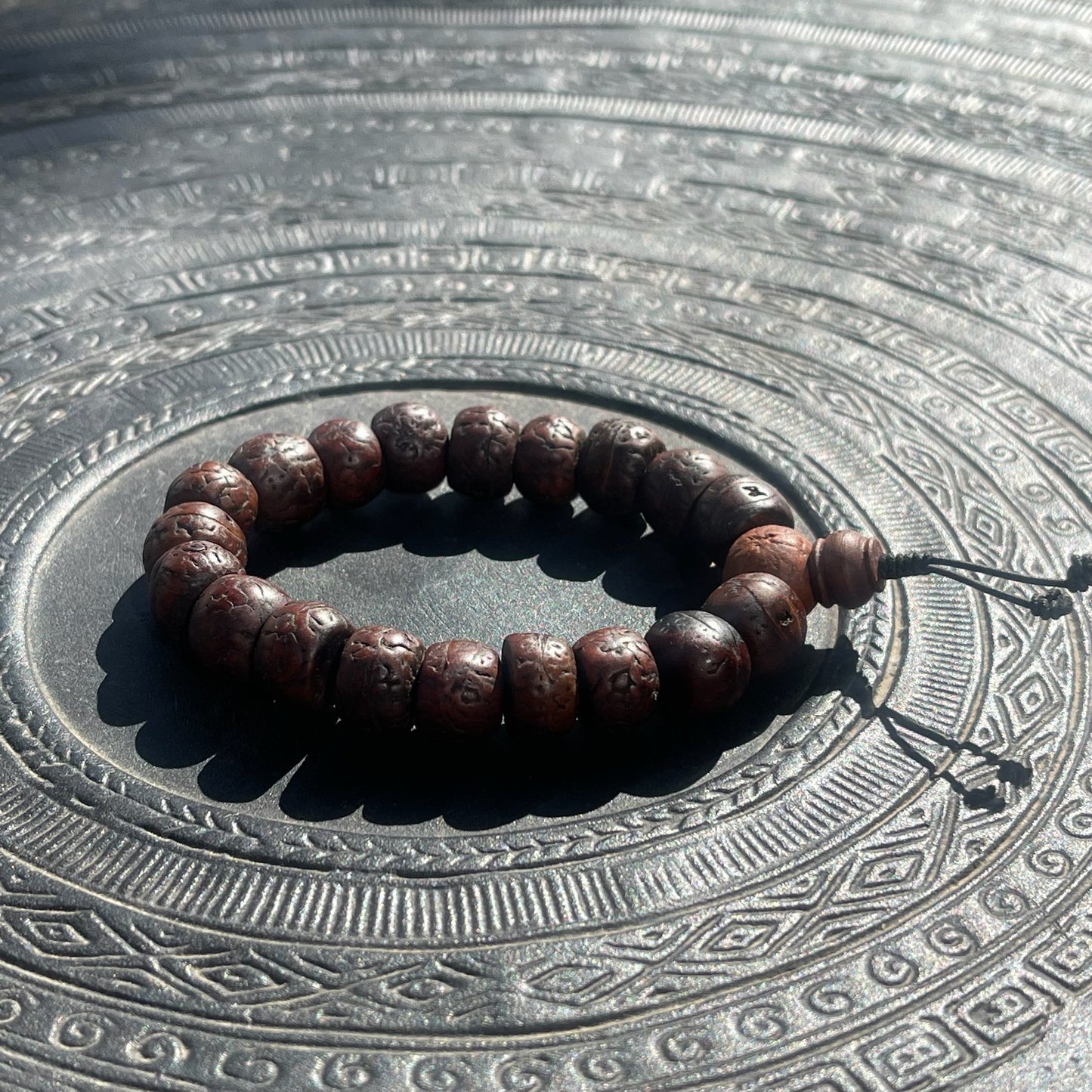 Pulsera de Semilla Bodhi con Ojo con elástico