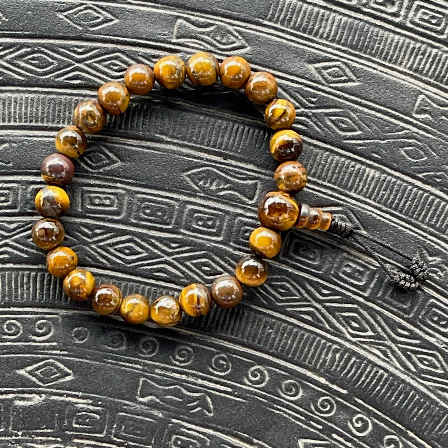 Pulsera Tibetana Auténtica de Ojo de Tigre