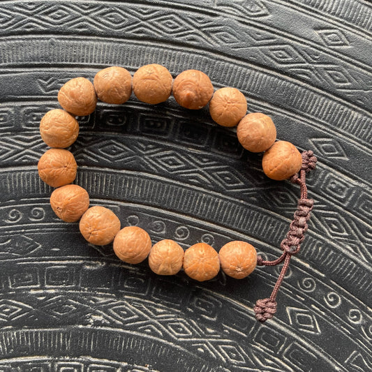 Pulsera de Semilla de Bodhi Clara con hilo