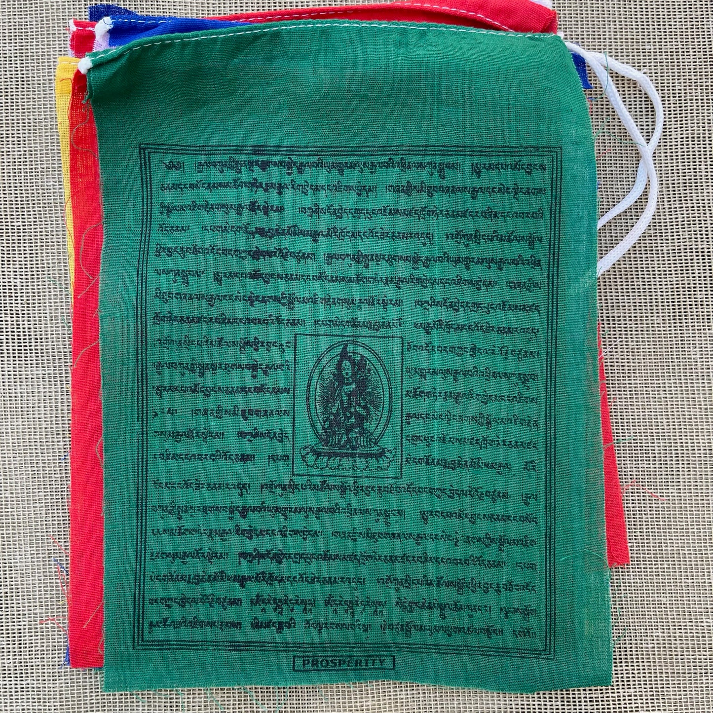 Bandera de Oración Tibetana, 16cm x 20cm, Oraciones Surtidas