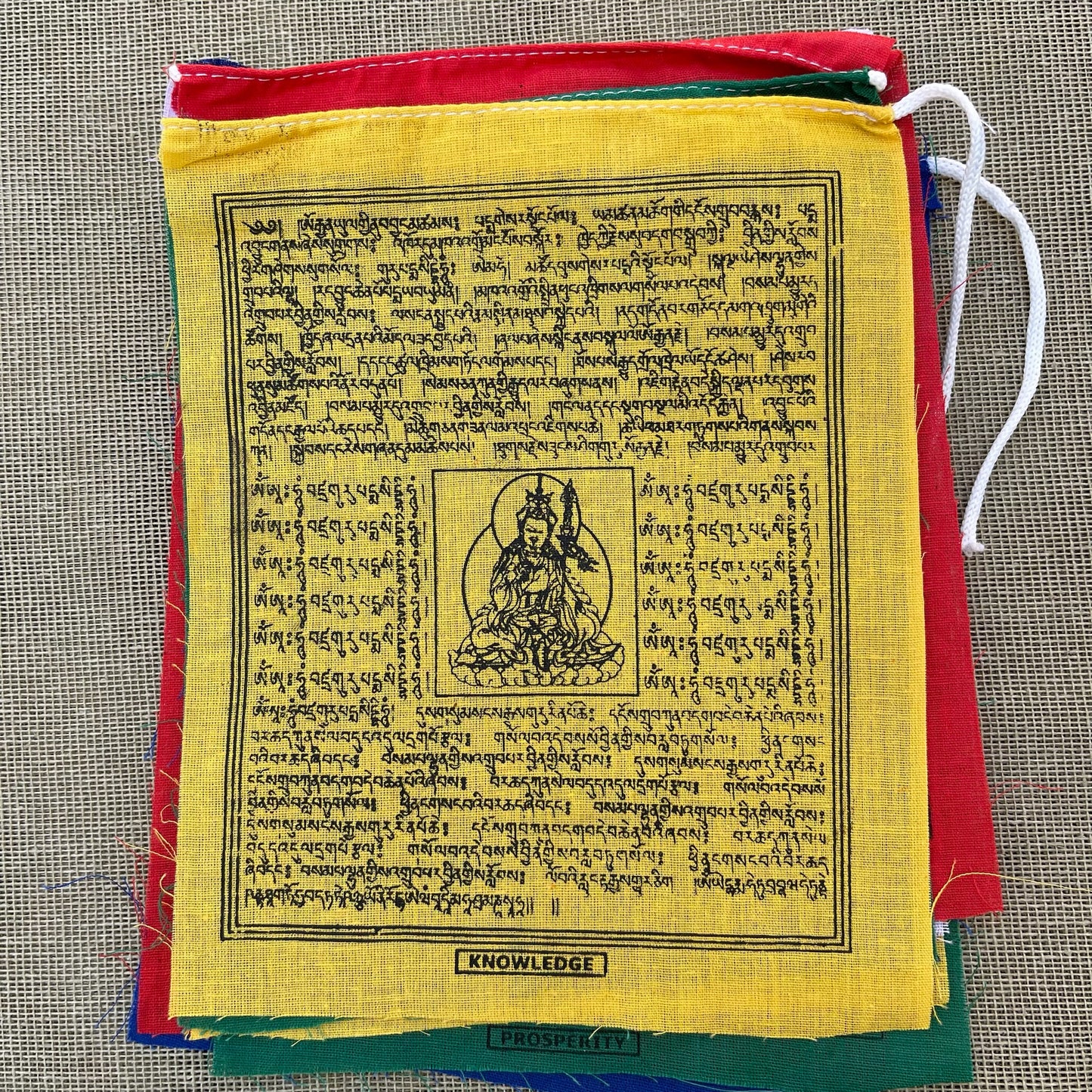 Bandera de Oración Tibetana, 16cm x 20cm, Oraciones Surtidas