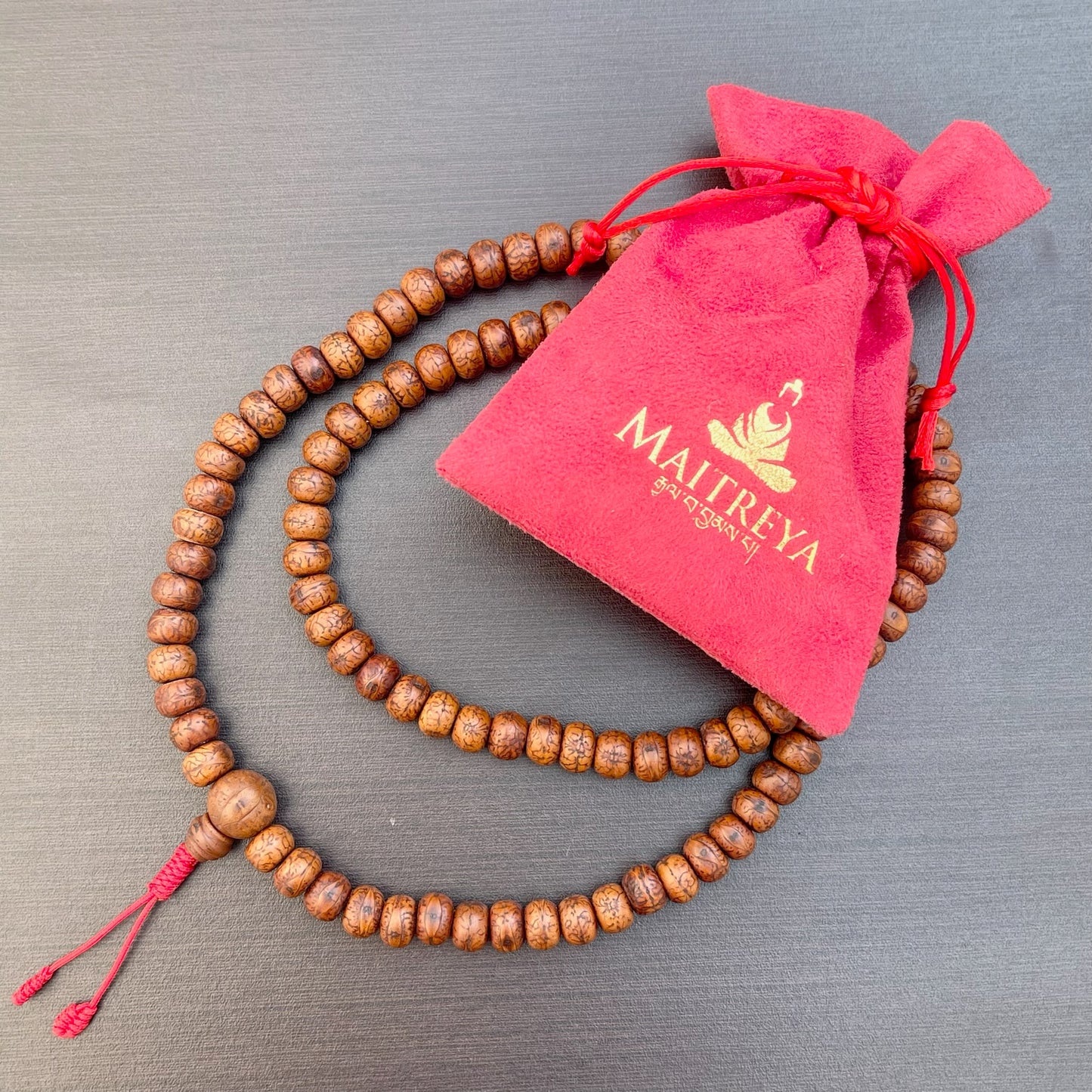 Japa Mala Auténtico de Semilla de Bodhi con Ojo de 12mm