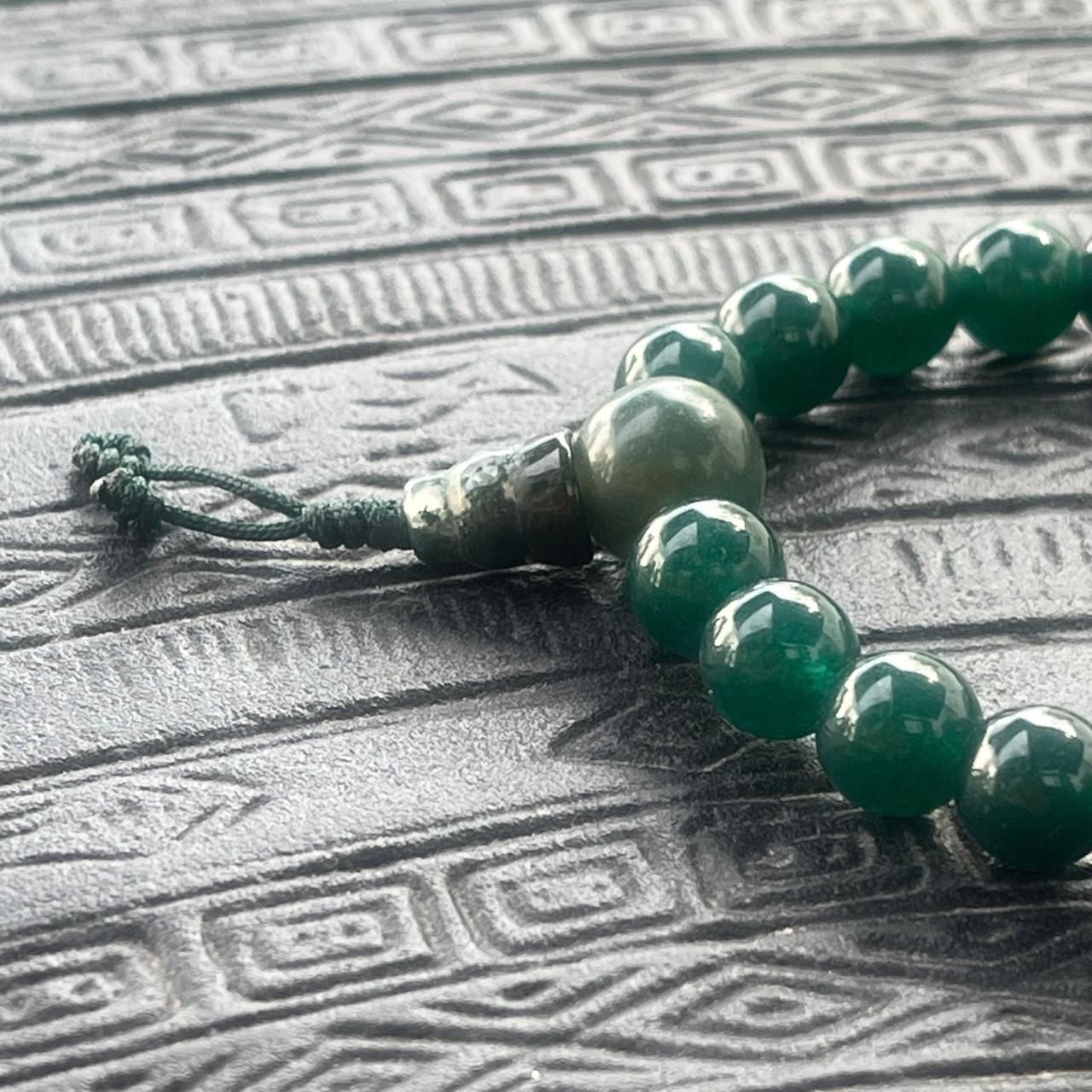 Pulsera Tibetana Auténtica de Jade 8mm de diámetro