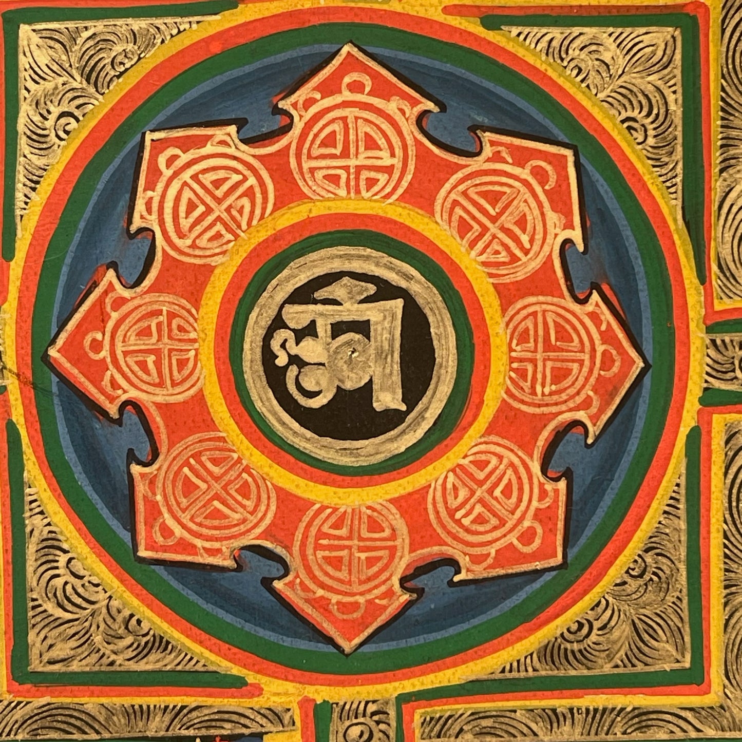 Thangka Budista, Pintura Tibetana, Pintada a Mano en Nepal, Kalachakra