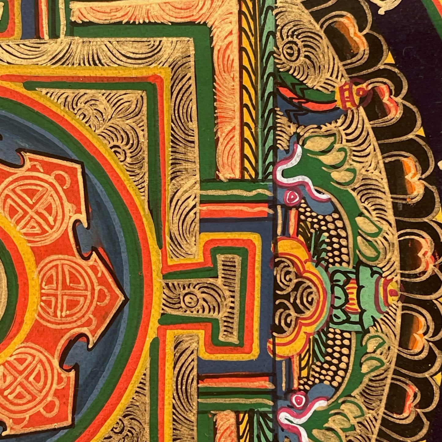 Thangka Budista, Pintura Tibetana, Pintada a Mano en Nepal, Kalachakra