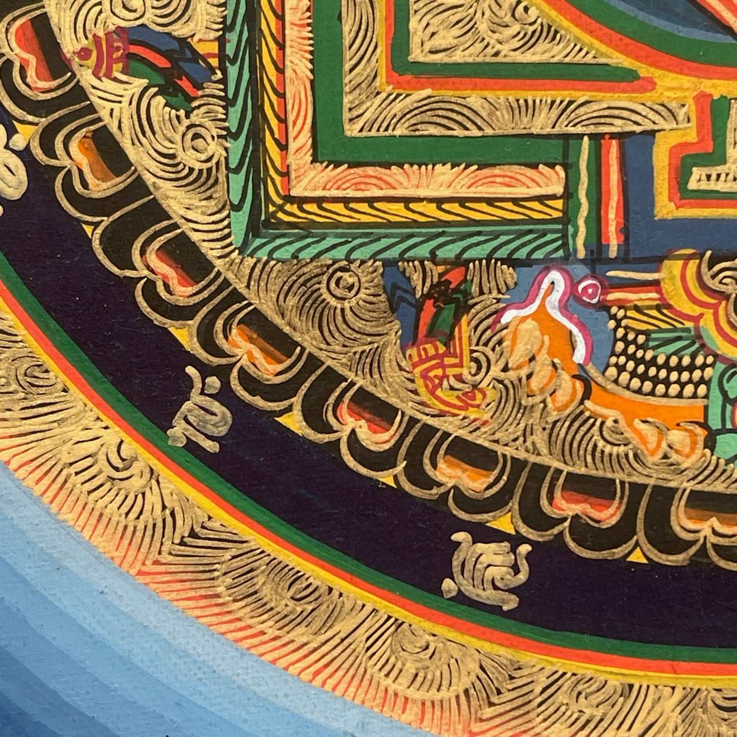 Thangka Budista, Pintura Tibetana, Pintada a Mano en Nepal, Kalachakra