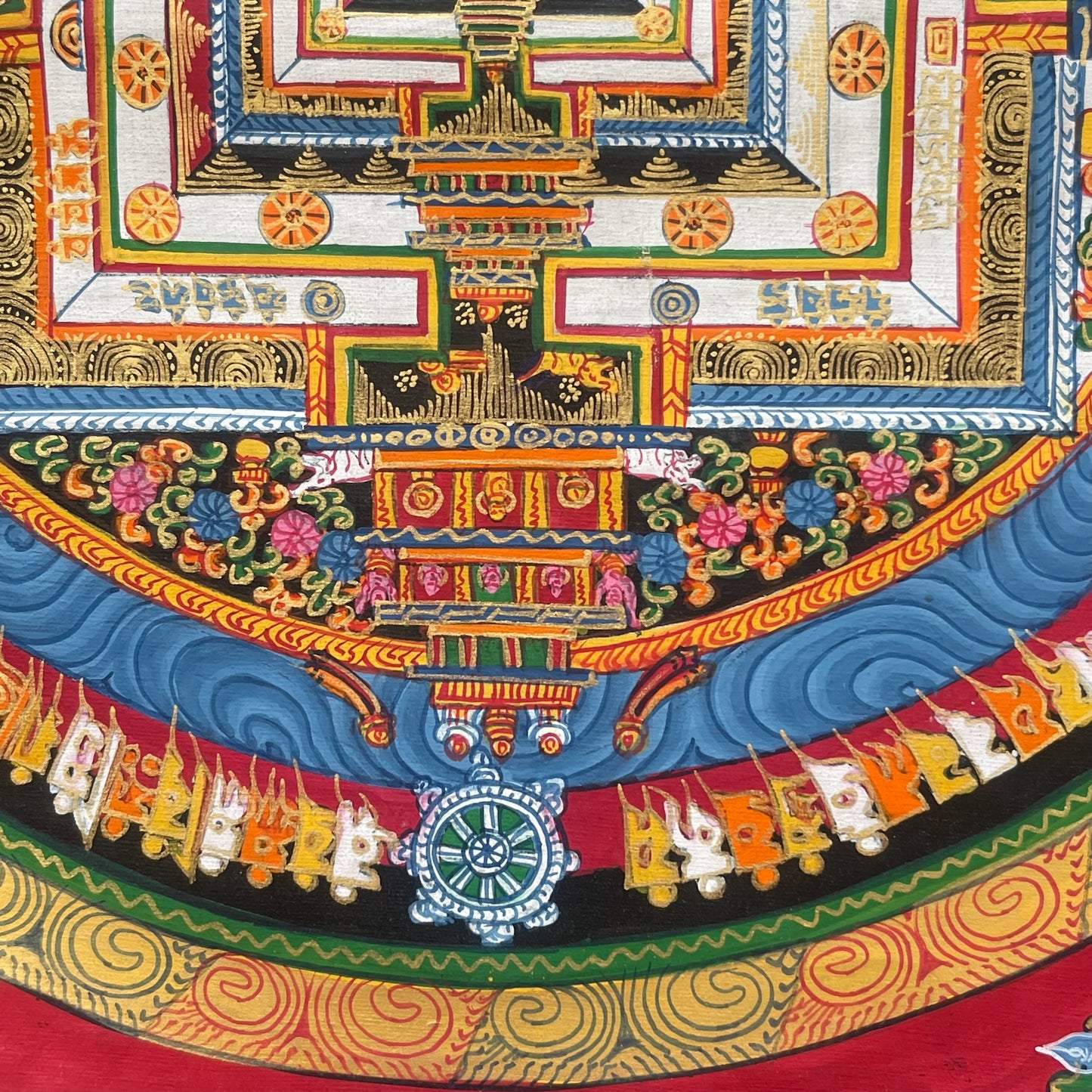 Thangka Budista, Pintura Tibetana, Pintada a Mano en Nepal, Kalachakra