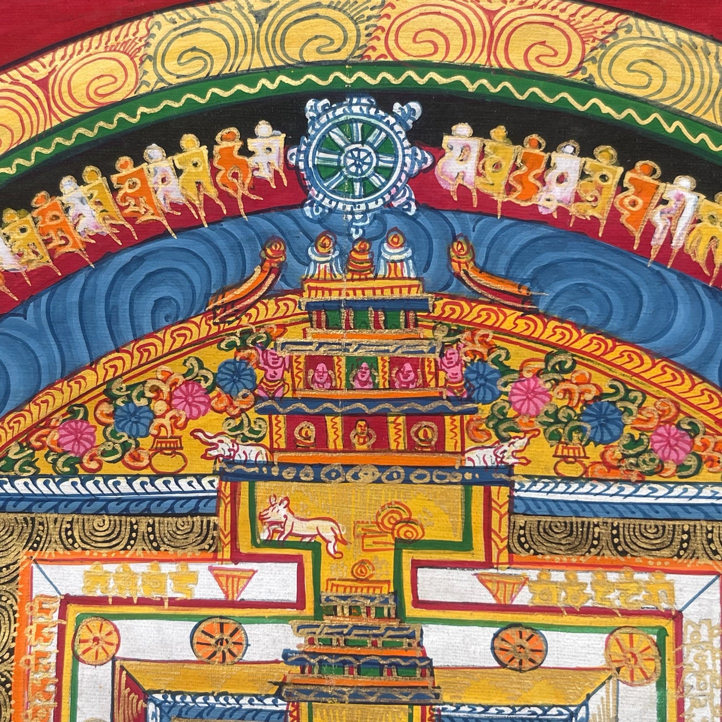 Thangka Budista, Pintura Tibetana, Pintada a Mano en Nepal, Kalachakra