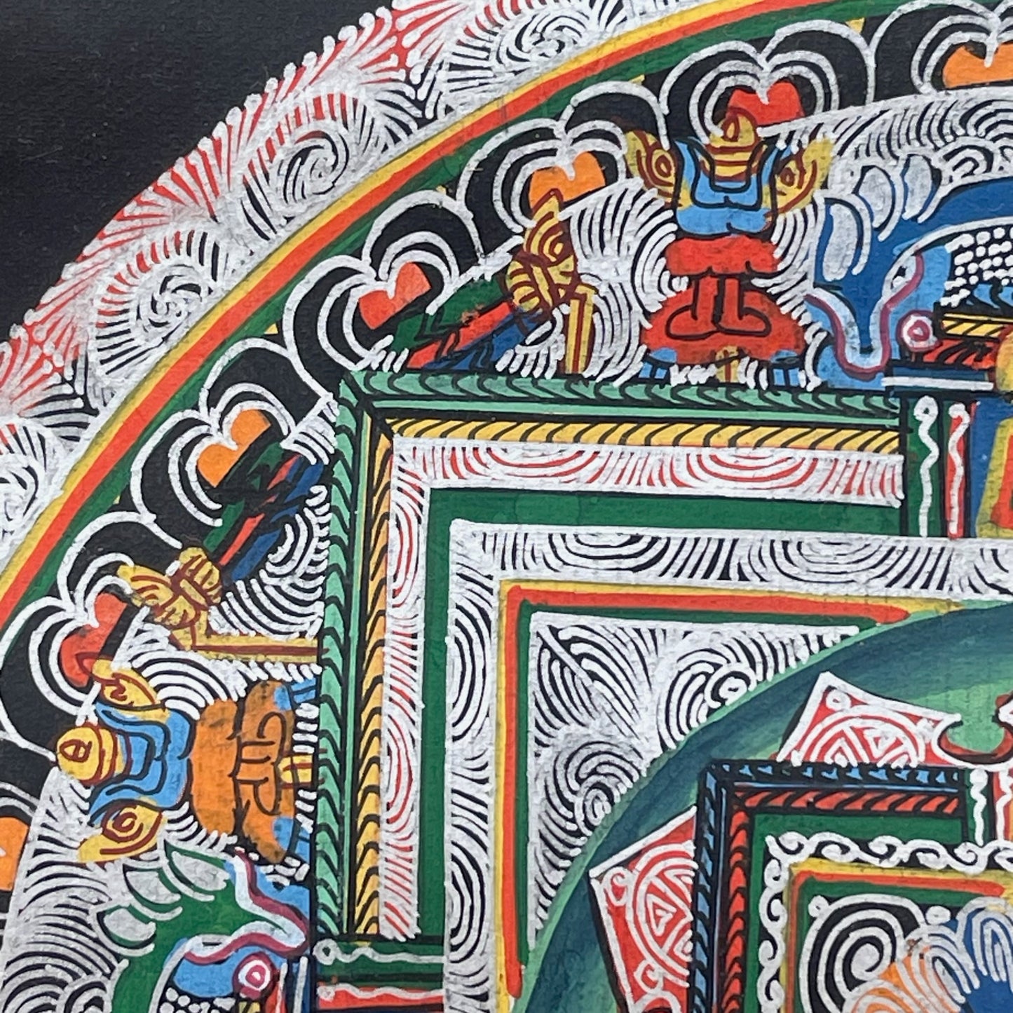 Thangka Budista, Pintura Tibetana, Pintada a Mano en Nepal, Kalachakra