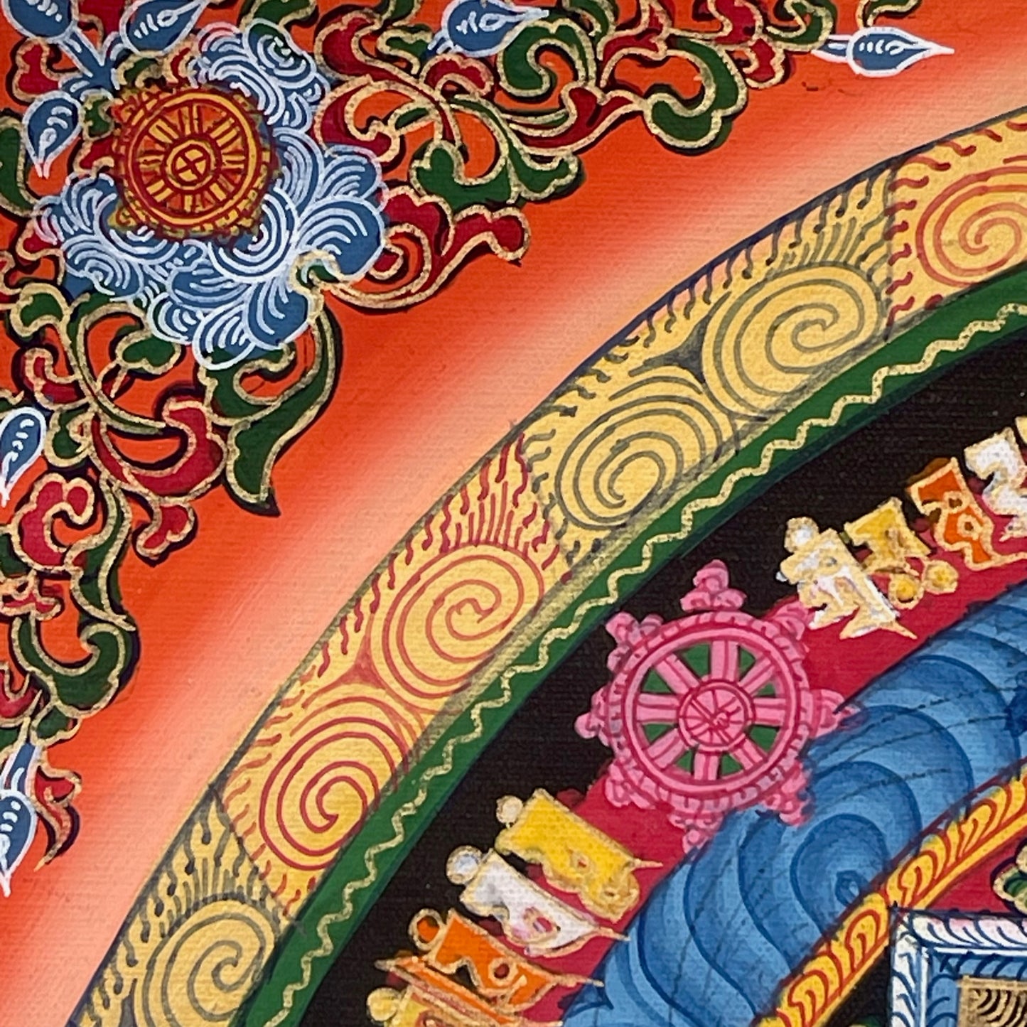 Thangka Budista, Pintura Tibetana, Pintada a Mano en Nepal, Kalachakra