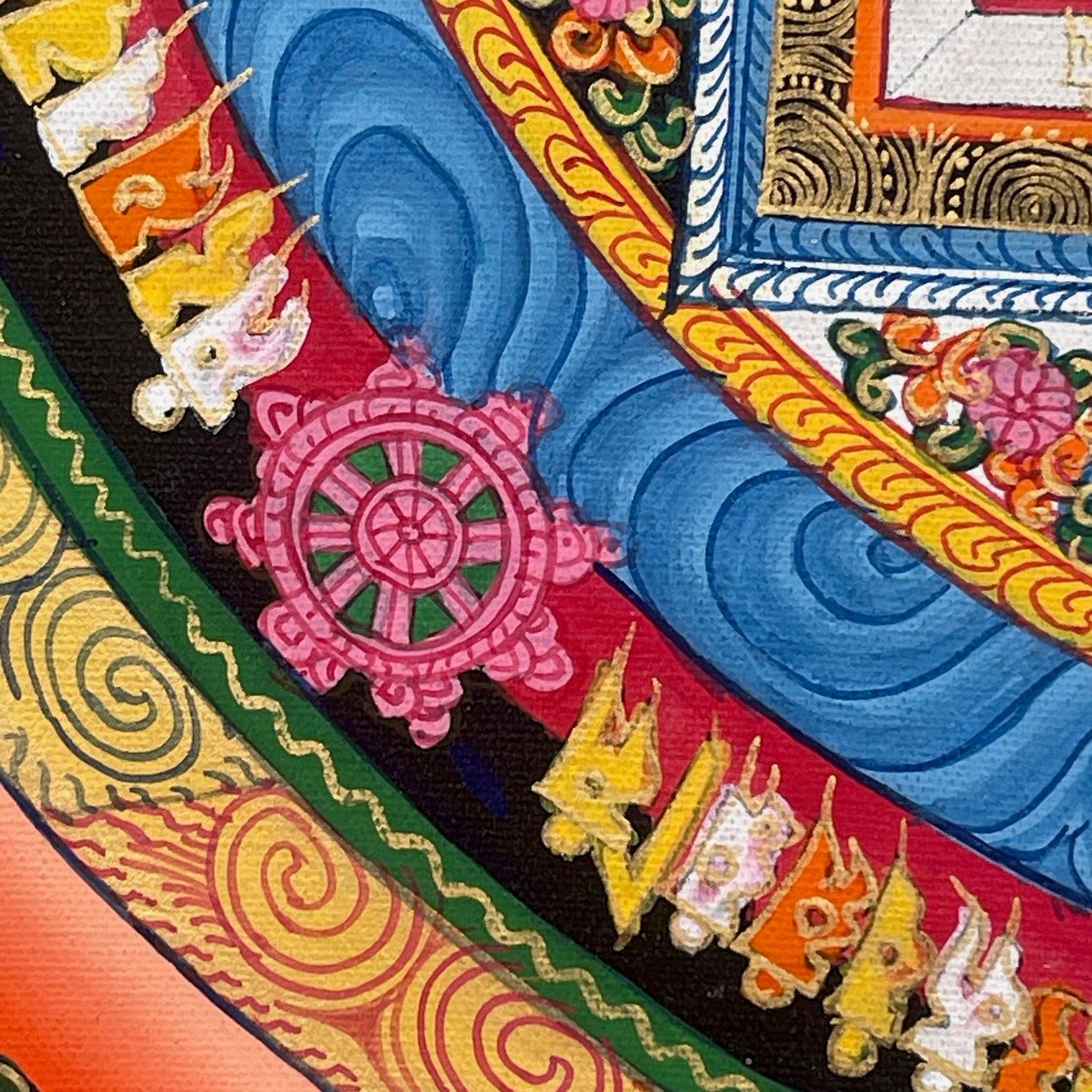 Thangka Budista, Pintura Tibetana, Pintada a Mano en Nepal, Kalachakra