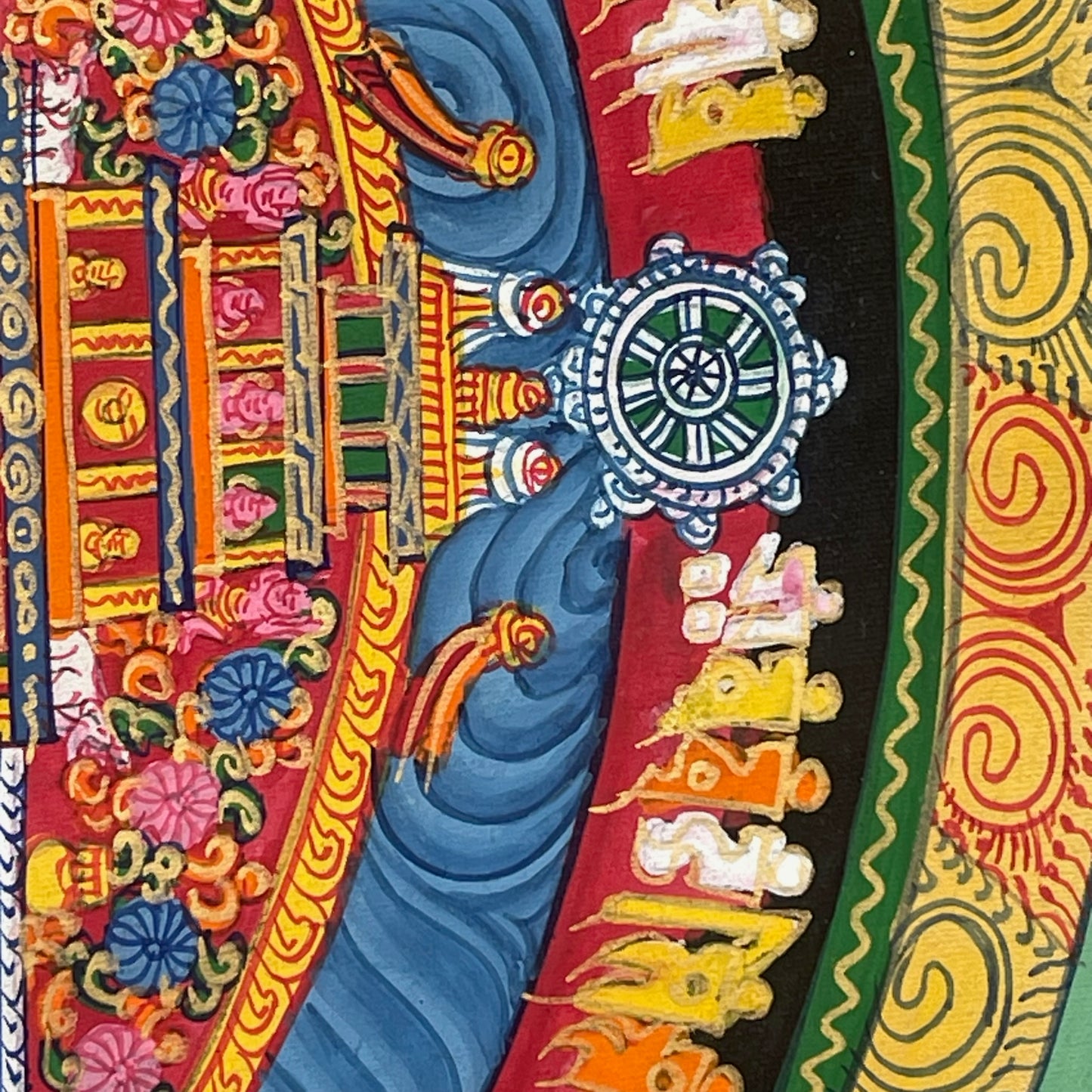 Thangka Budista, Pintura Tibetana, Pintada a Mano en Nepal, Kalachakra