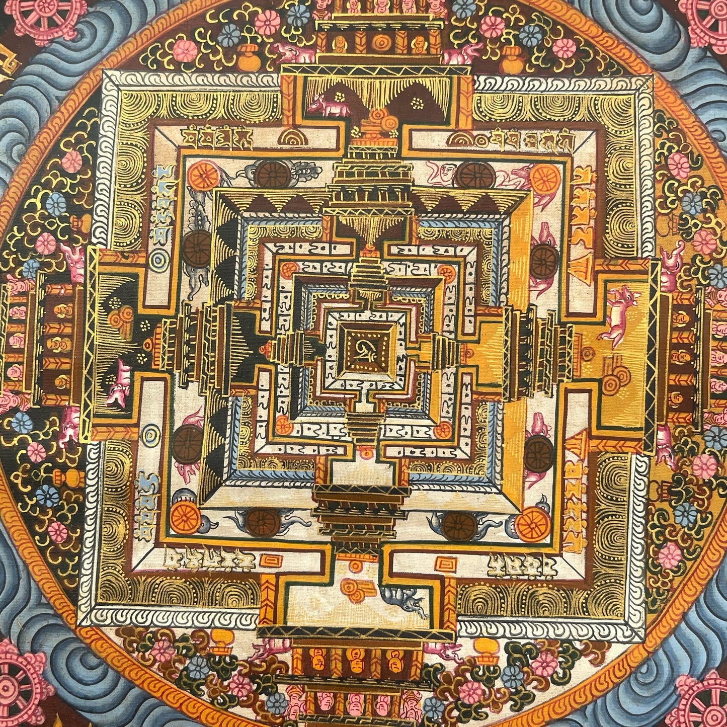 Thangka Budista, Pintura Tibetana, Pintada a Mano en Nepal, Kalachakra