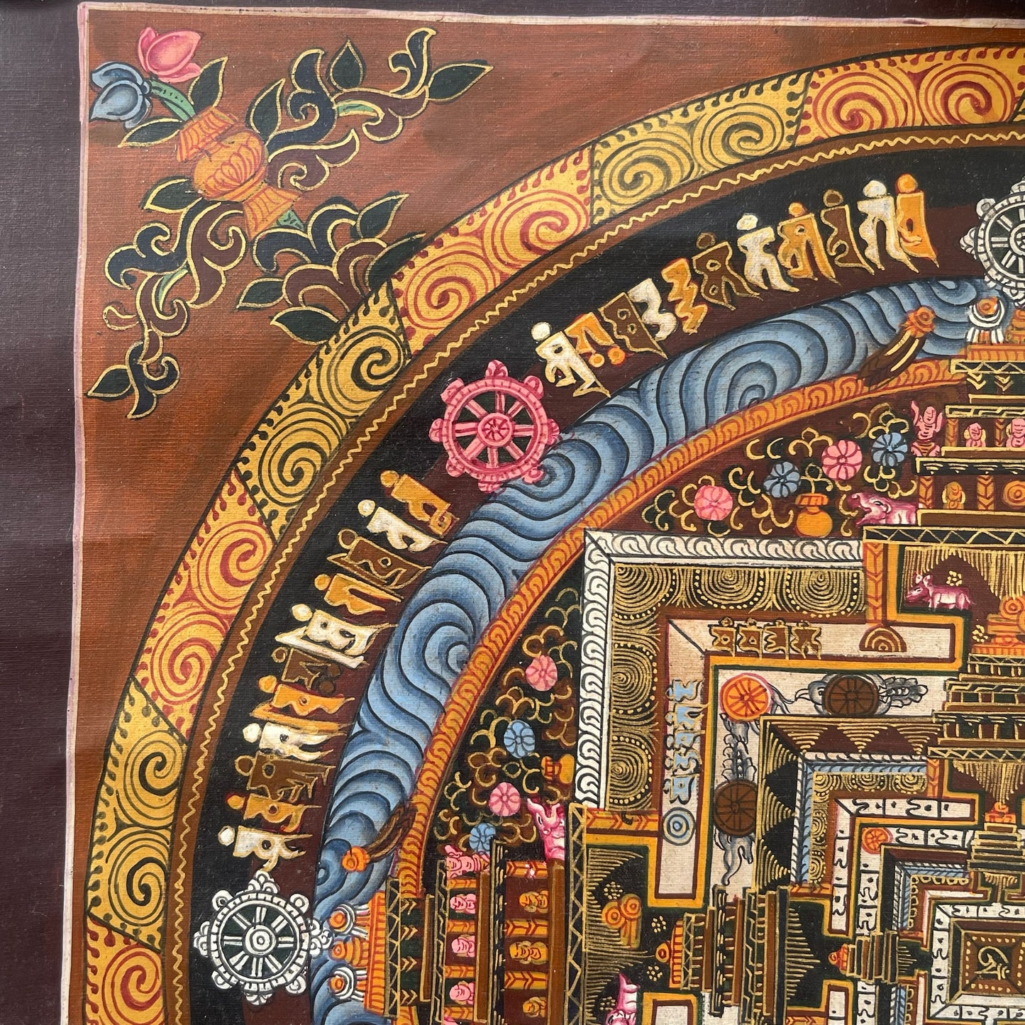 Thangka Budista, Pintura Tibetana, Pintada a Mano en Nepal, Kalachakra