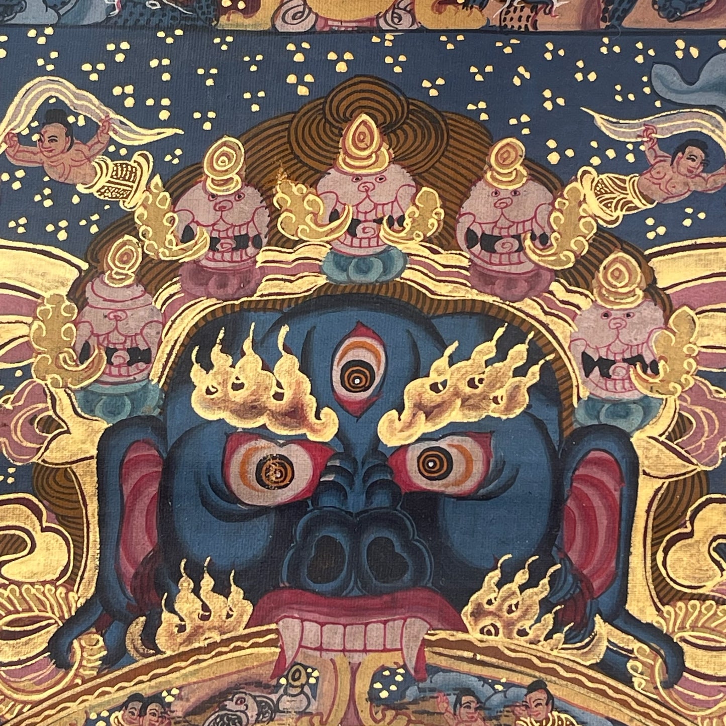 Thangka Budista, Pintura Tibetana, Pintada a Mano en Nepal, 6 Reinos del Samsara