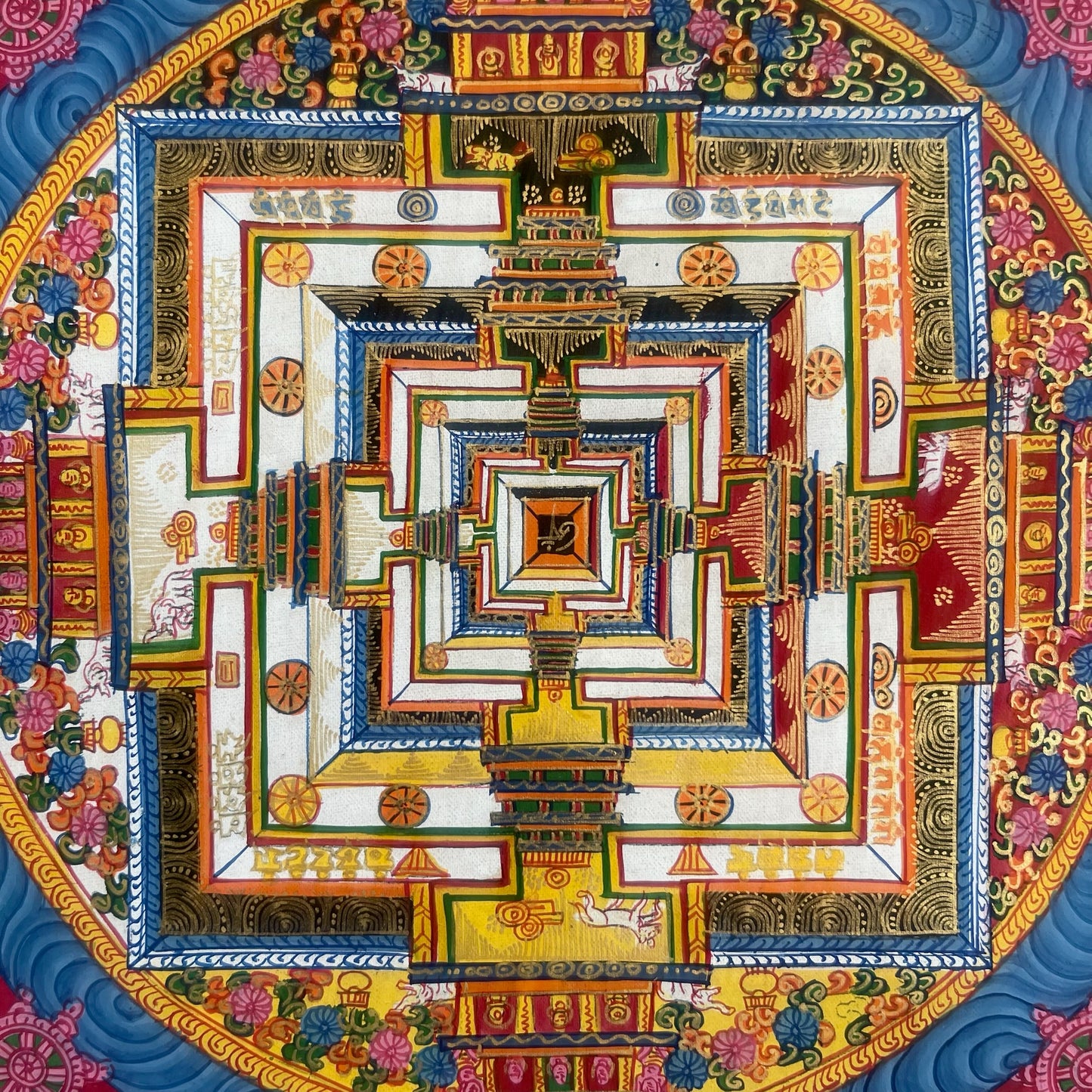 Thangka Budista, Pintura Tibetana, Pintada a Mano en Nepal, Kalachakra