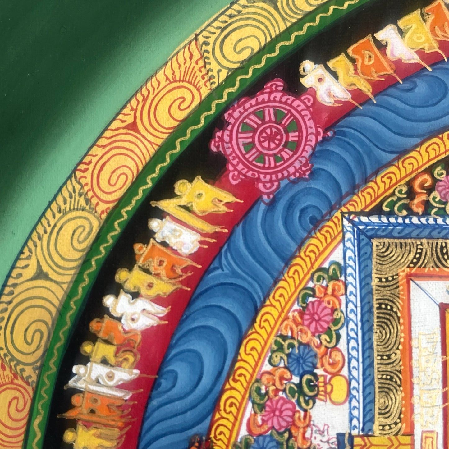 Thangka Budista, Pintura Tibetana, Pintada a Mano en Nepal, Kalachakra