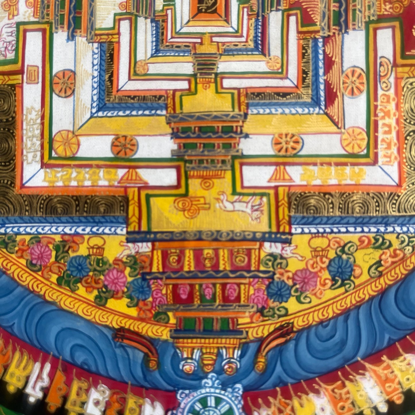 Thangka Budista, Pintura Tibetana, Pintada a Mano en Nepal, Kalachakra