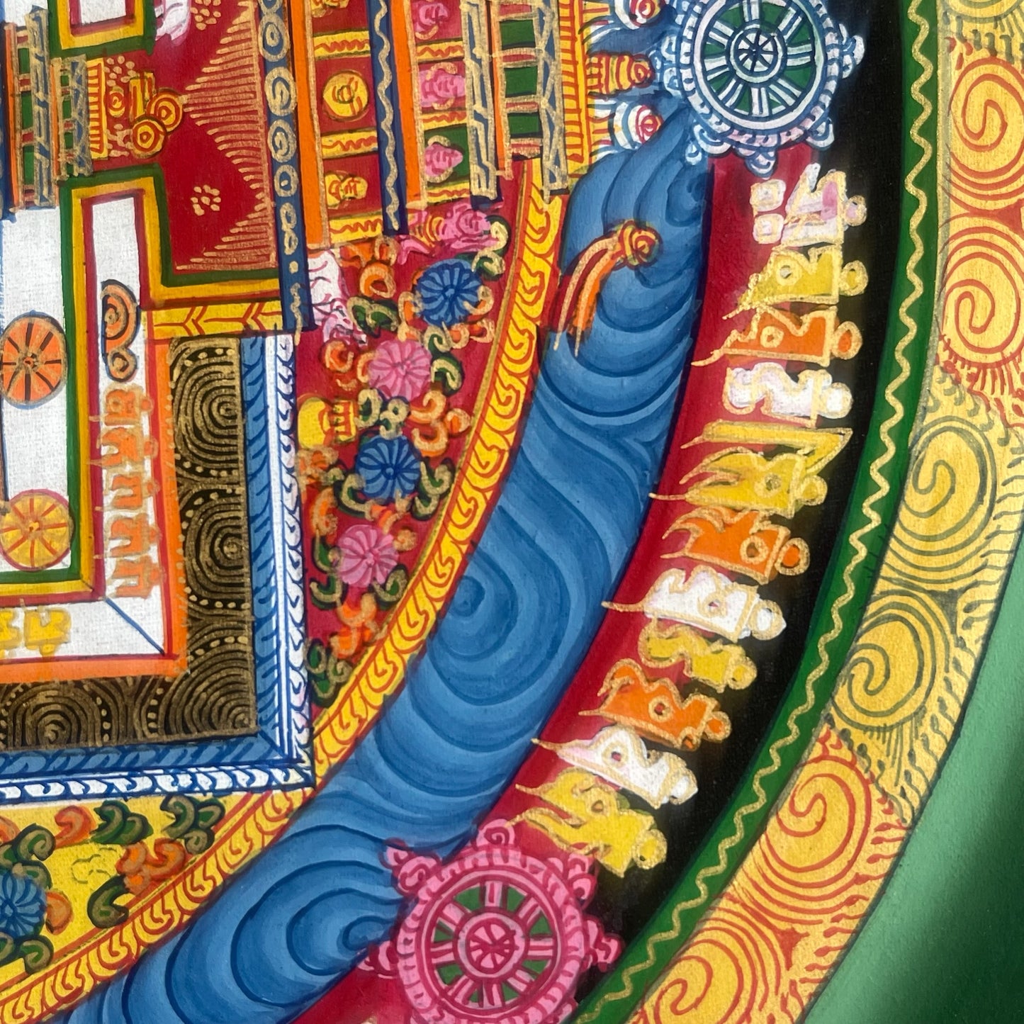 Thangka Budista, Pintura Tibetana, Pintada a Mano en Nepal, Kalachakra