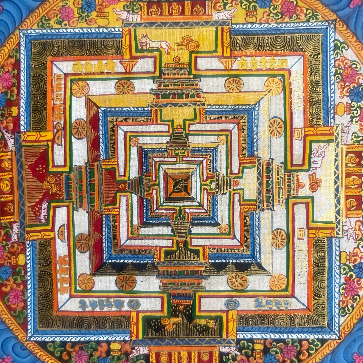 Thangka Budista, Pintura Tibetana, Pintada a Mano en Nepal, Kalachakra