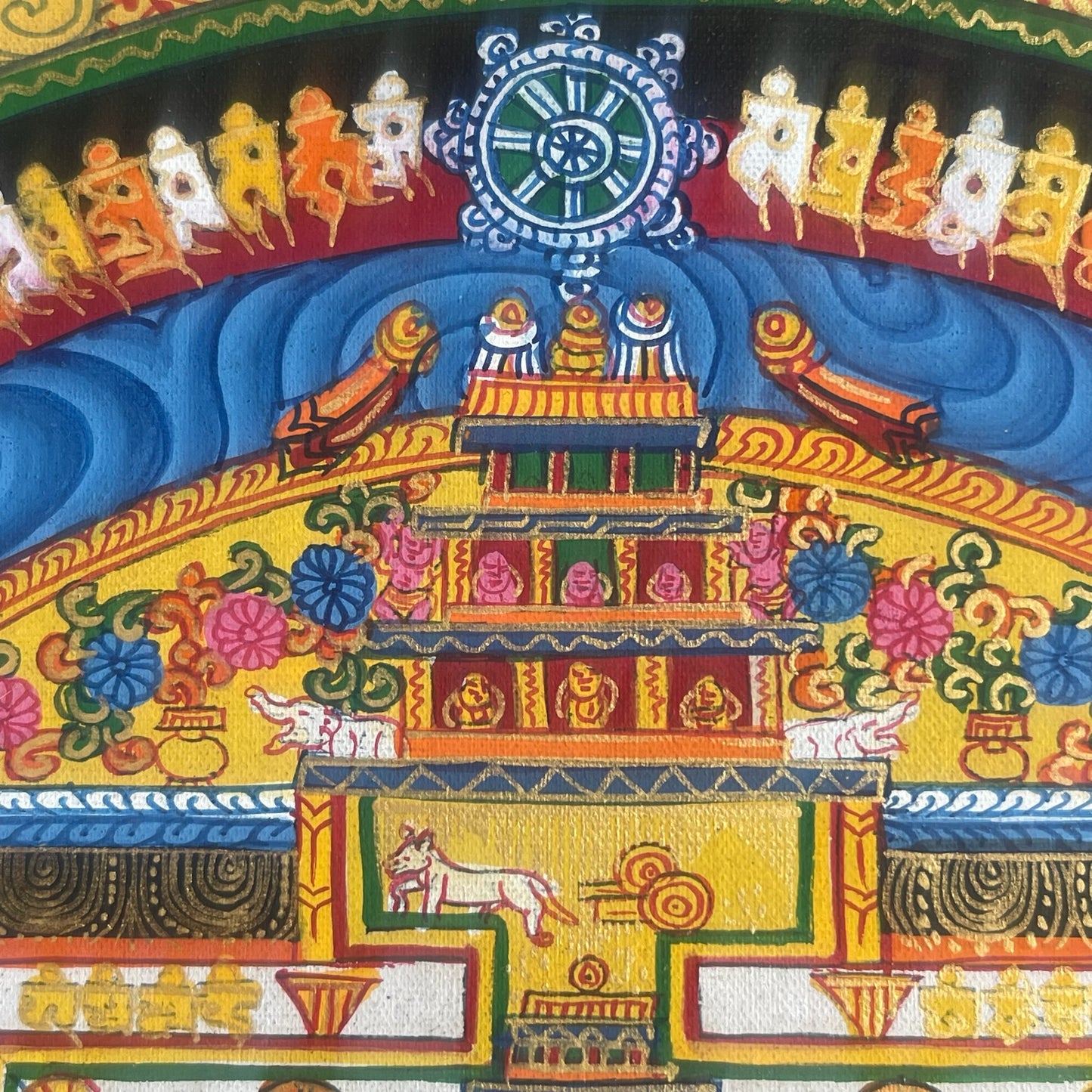 Thangka Budista, Pintura Tibetana, Pintada a Mano en Nepal, Kalachakra