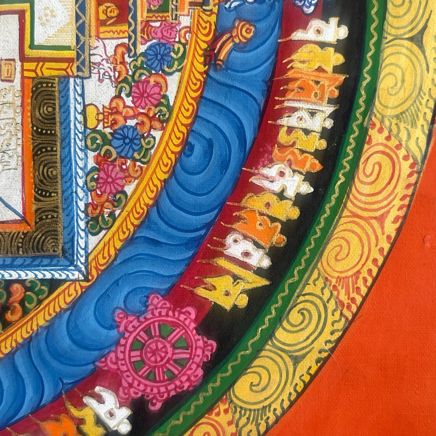 Thangka Budista, Pintura Tibetana, Pintada a Mano en Nepal, Kalachakra