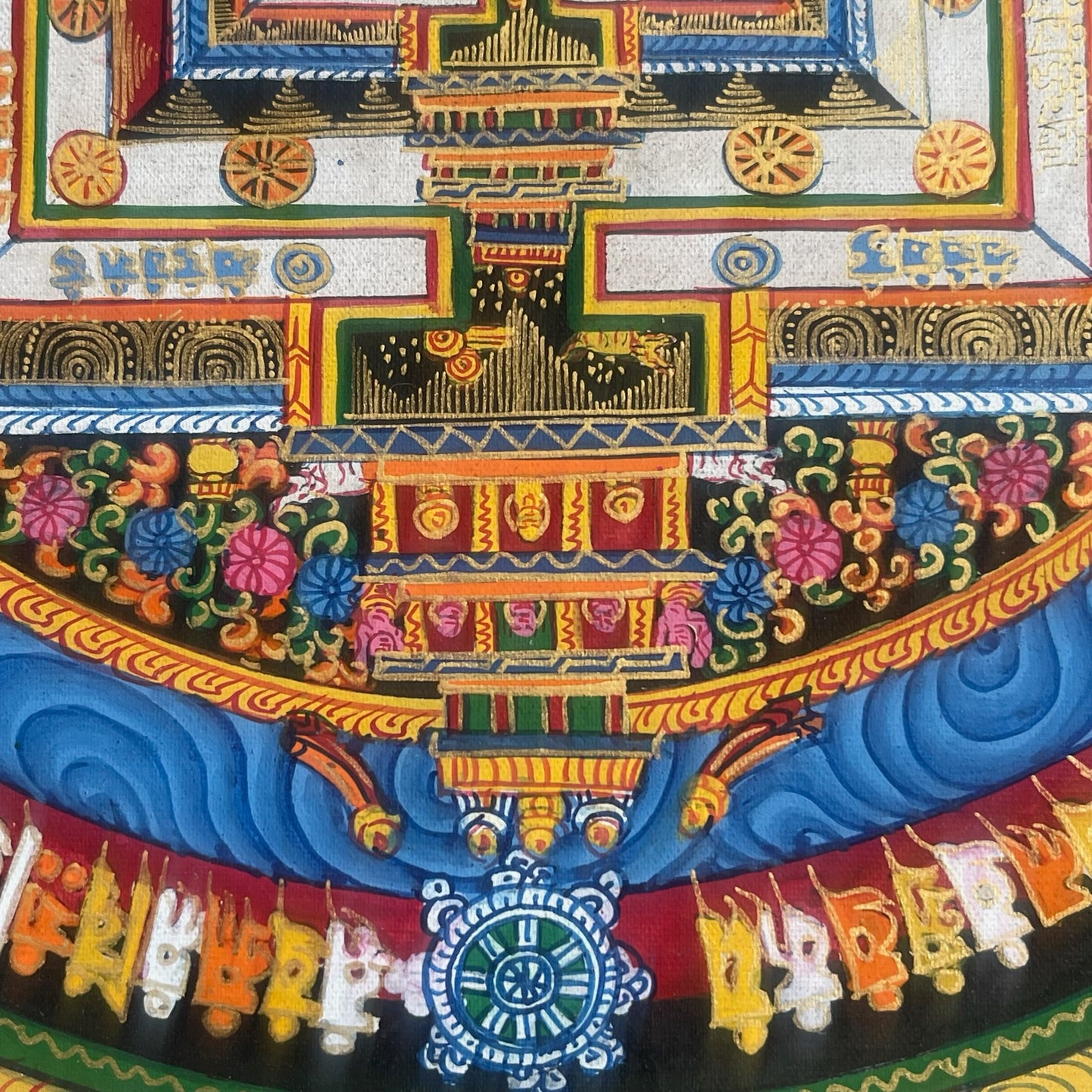 Thangka Budista, Pintura Tibetana, Pintada a Mano en Nepal, Kalachakra