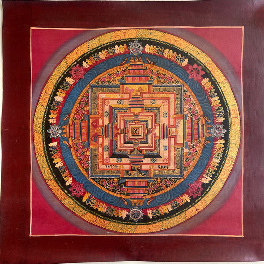 Thangka Budista, Pintura Tibetana, Pintada a Mano en Nepal, Kalachakra