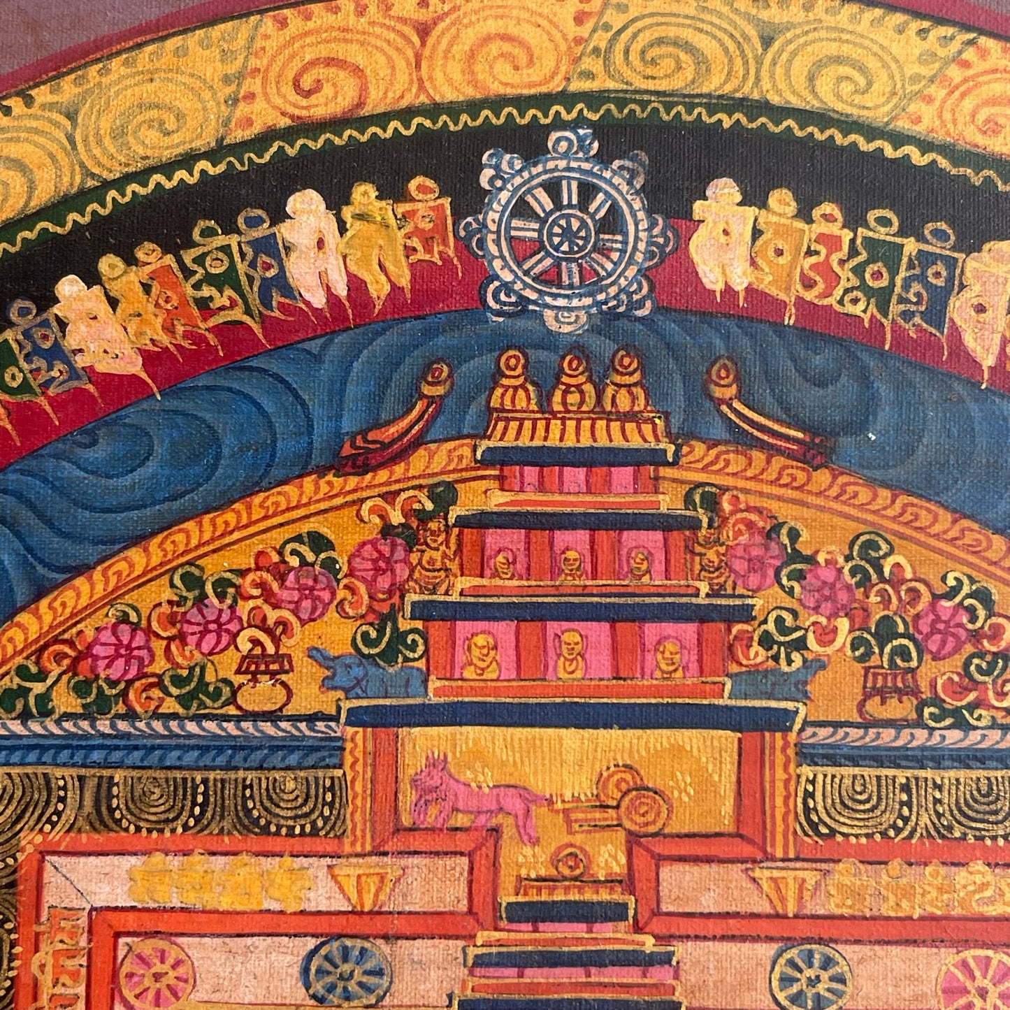 Thangka Budista, Pintura Tibetana, Pintada a Mano en Nepal, Kalachakra