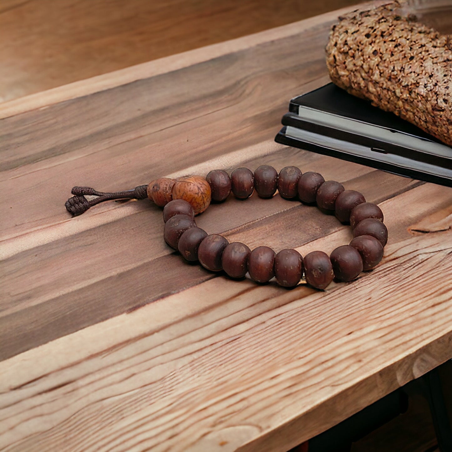 Pulsera de Semilla de Bodhi Obscura con cordón